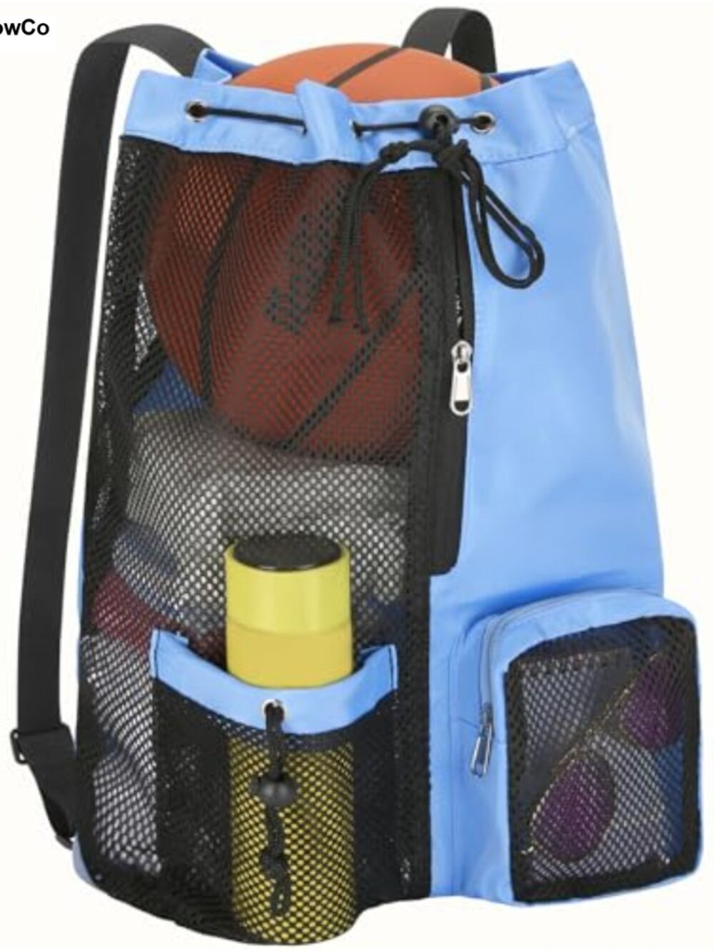 Waterproof Nylon Drawstring Gym Bag Wet Dry Mesh Backpack